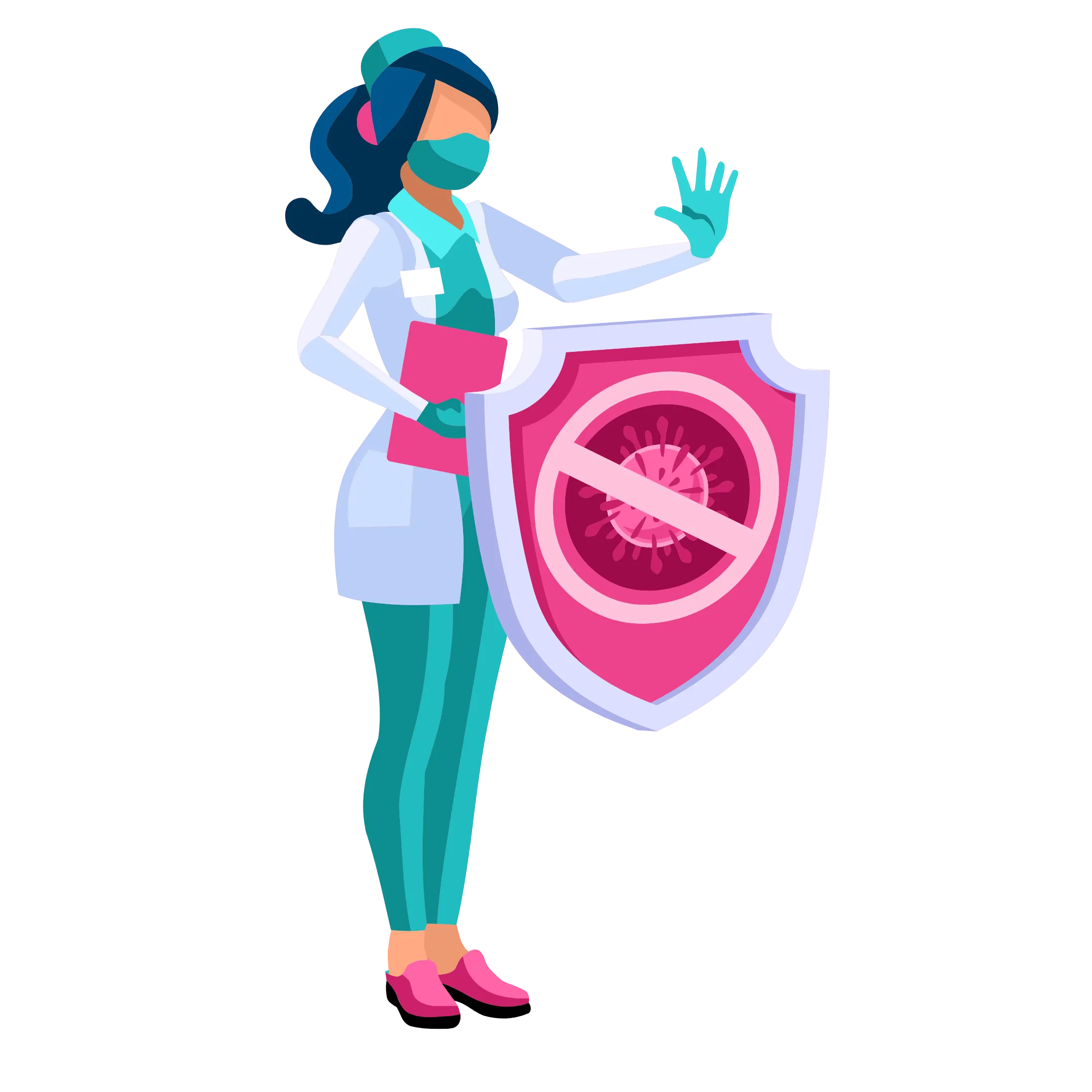 Person cleaning icon. Text: Sterile Clinical Environment. Keywords: sterile environment, infection control, patient safety.