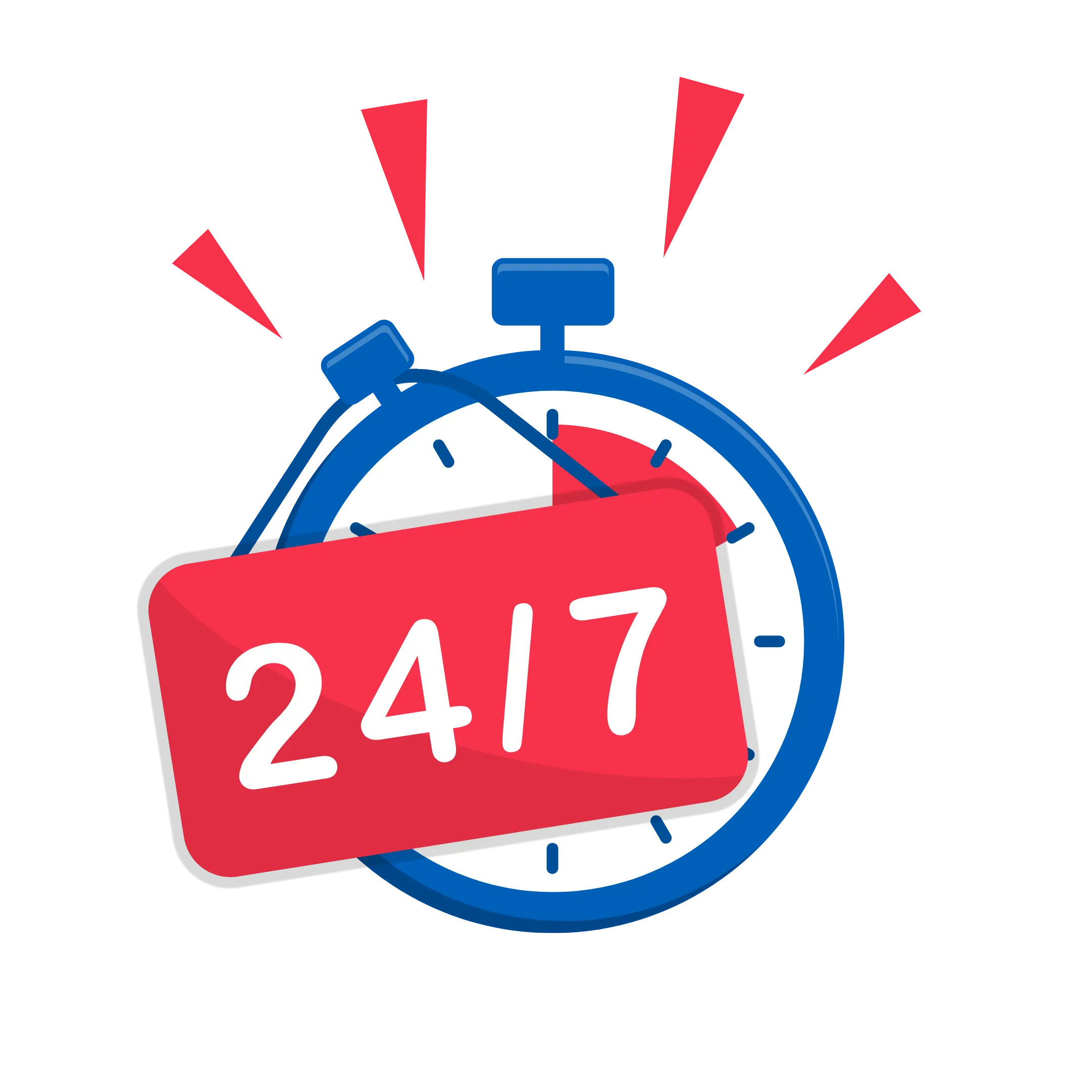 24/7 clock icon. Text: 24/7 Post-Treatment Support. Keywords: post-procedure support, aftercare, patient questions.